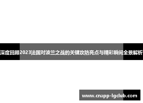 深度回顾2023法国对波兰之战的关键攻防亮点与精彩瞬间全景解析 深度回顾2023法国对波兰之战的关键攻防亮点与精彩瞬间全景解析